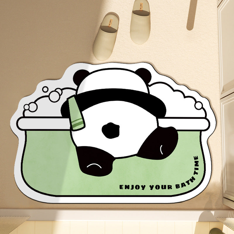 Panda-Themed Welcome Mat