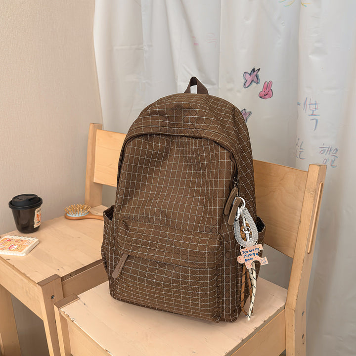 Casual Checkered Backpack Kalsten