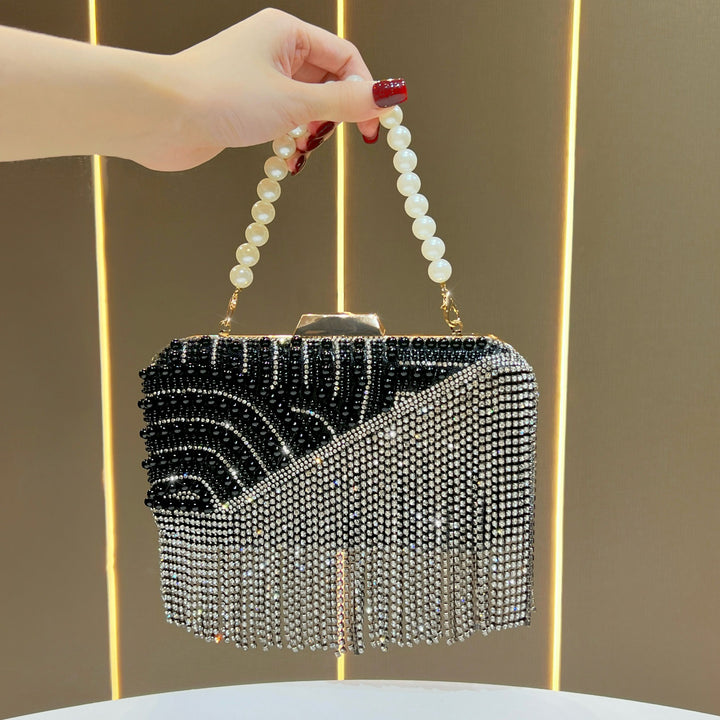 Pearl-Embellished Evening Handbag