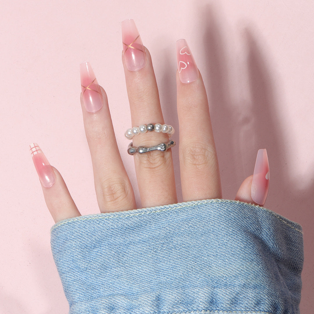 Artistic Almond-Shaped Press-On Nails Kalsten