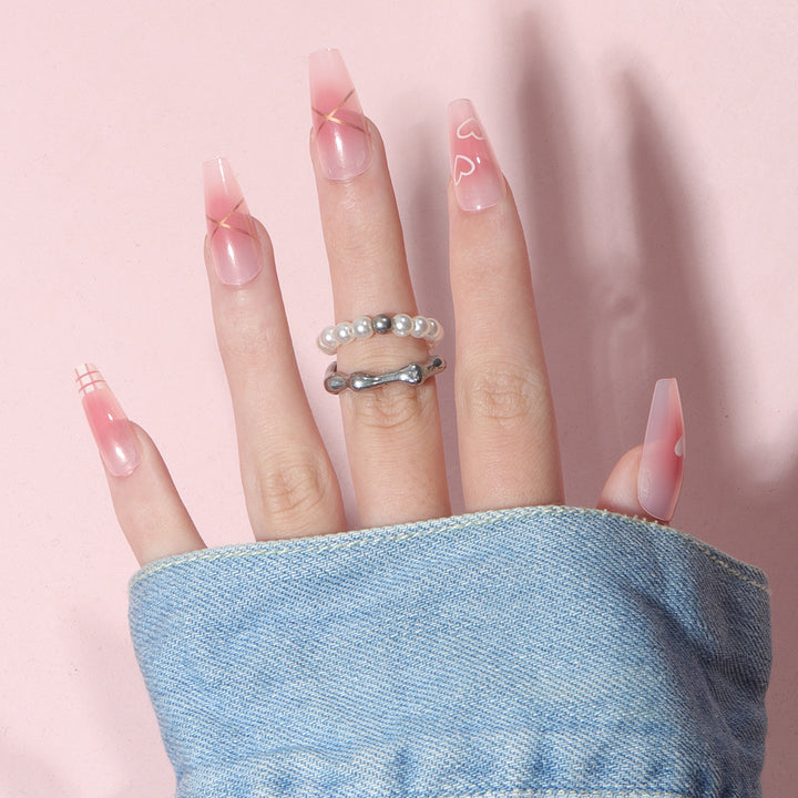 Artistic Almond-Shaped Press-On Nails Kalsten