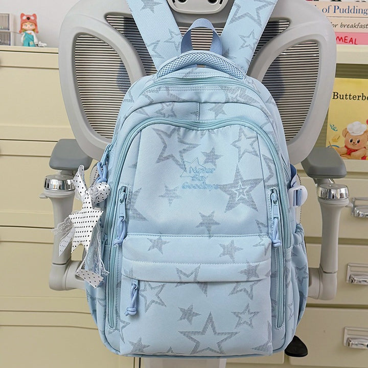 Stylish Star-Embellished School Backpack Kalsten