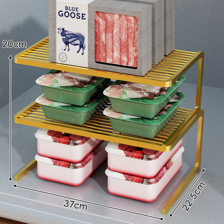 Triple-Tier Slim Slotted Countertop Pantry Shelf Organizer