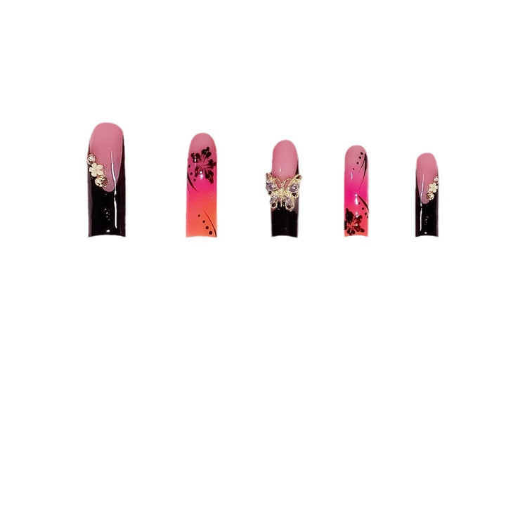 Glamorous Floral Nail Art Extensions Kalsten