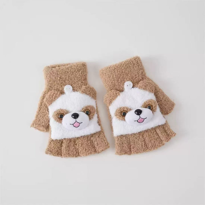 Cute Panda-Themed Fingerless Gloves Kalsten