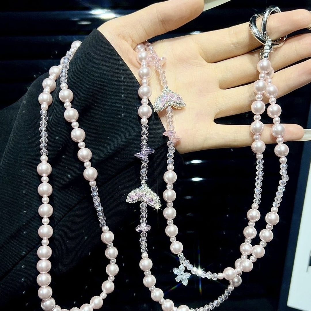 Elegant Pearl and Crystal Eyewear Lanyard Kalsten