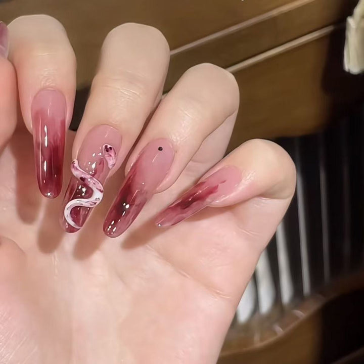 Artistic Long Stiletto Nail Extensions