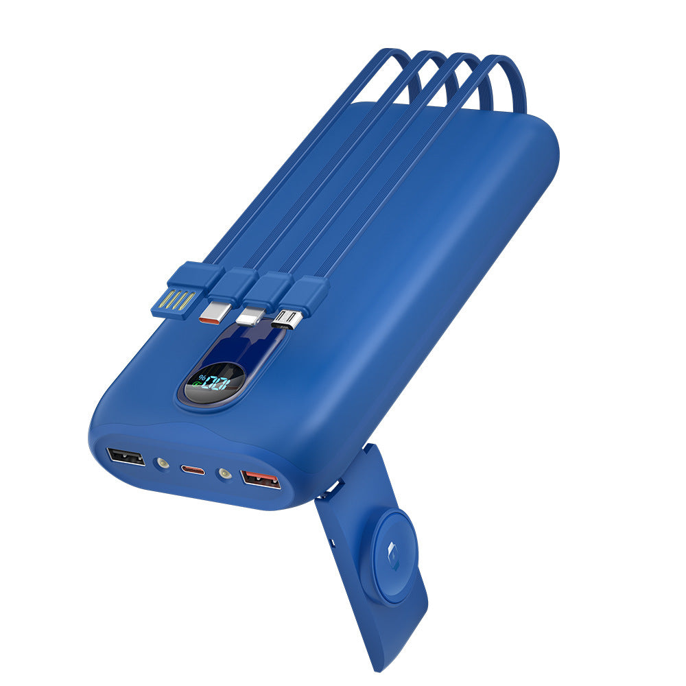 Power bank with integrated charging cables and LCD display Kalsten