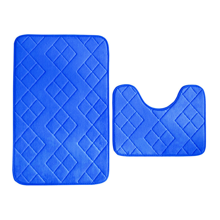 Luxurious Quilted Memory Foam Bath Mat Set Kalsten