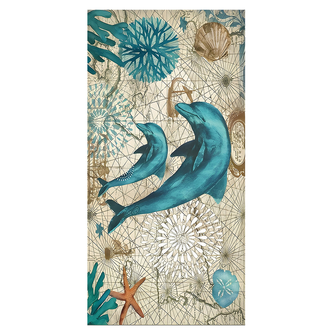 Oversized Microfiber Beach Towel With Retro Daisy Pattern And Quick-Dry Lightweight Weave
