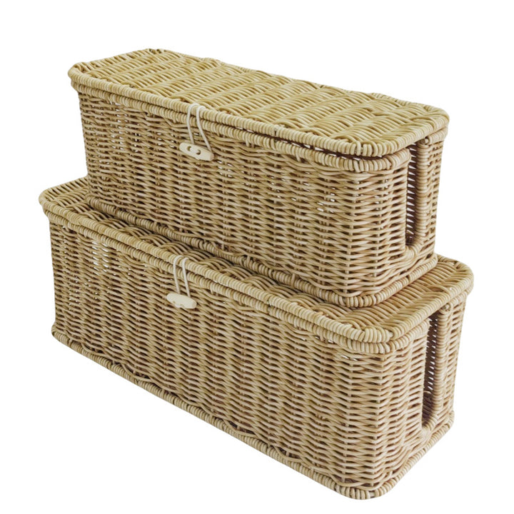Handcrafted Wicker Storage Bins Kalsten