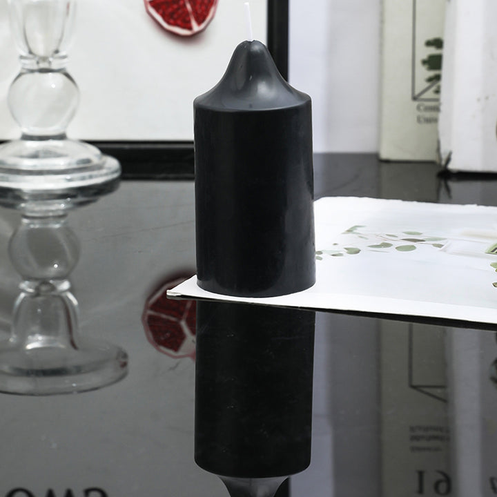 Hand-Poured Dome-Peak Sculptural Pillar Candle