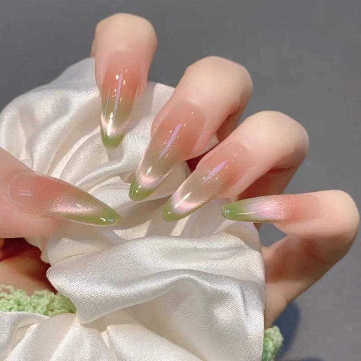 Decorative Press-On Nail Art Set with Cute Bow Accents Kalsten