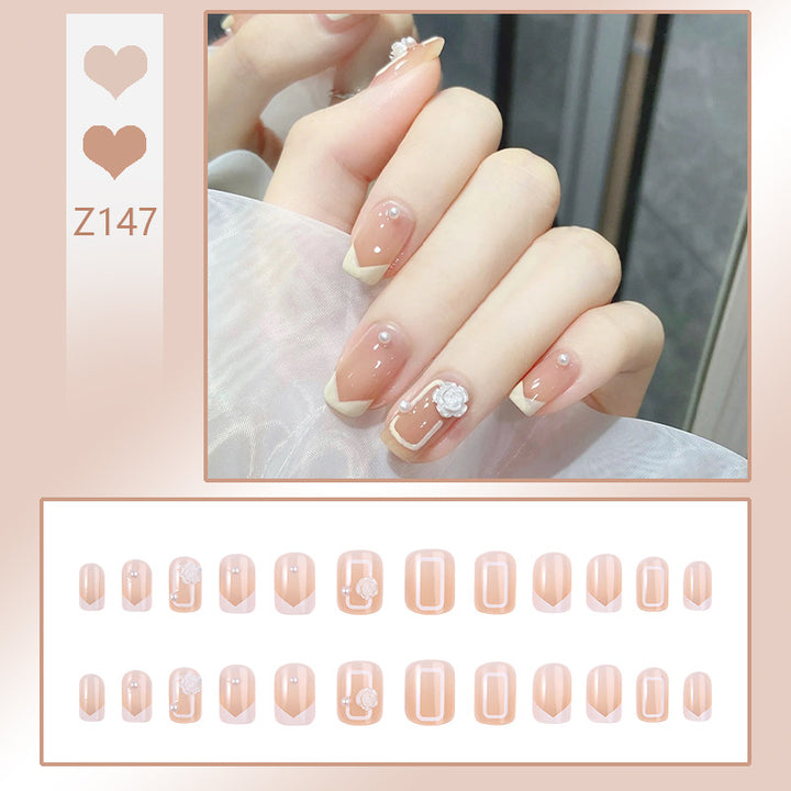 Elegant French Tip Press-On Nails
