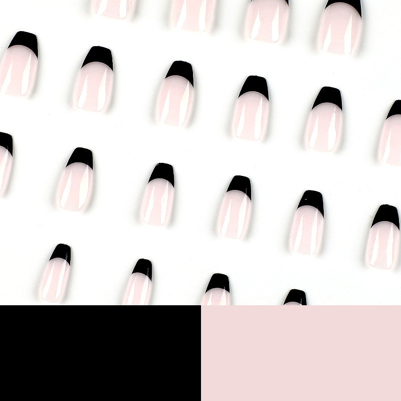 Artificial nail tips with high gloss black Kalsten