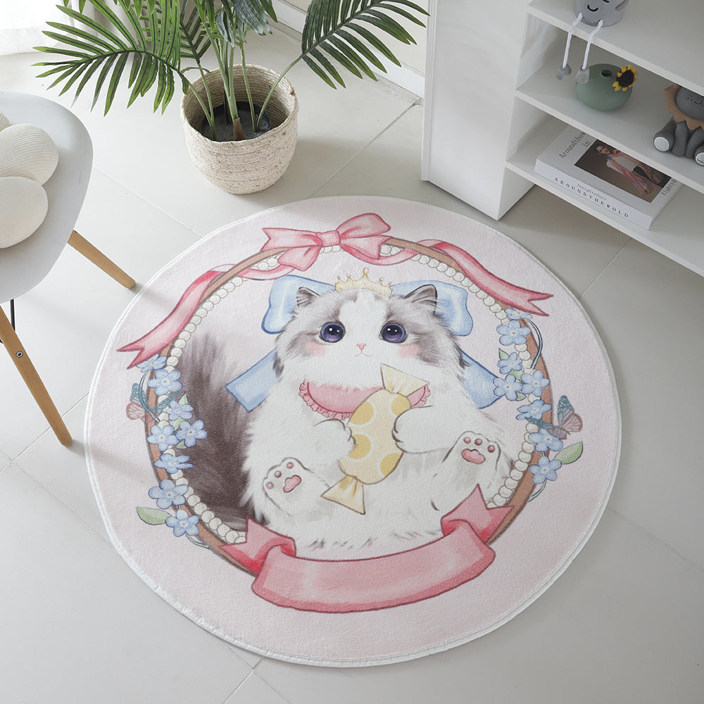 Cat-Themed Round Area Rug Kalsten