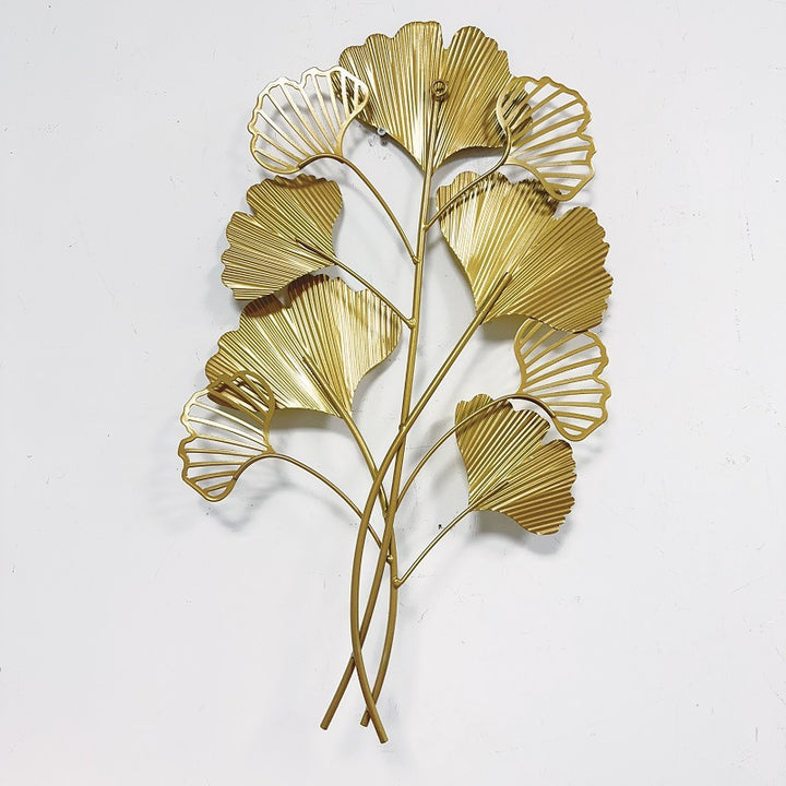 Decorative Metal Ginkgo Wall Sculpture Kalsten