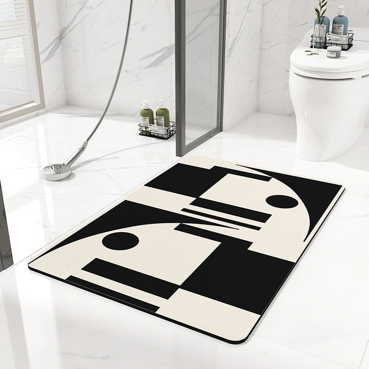 Checkered Pattern Bath Mat Kalsten
