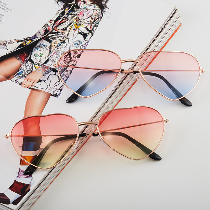 Ladies Heart-Shaped Sunglasses with UV Protection and Elegant Frame Kalsten