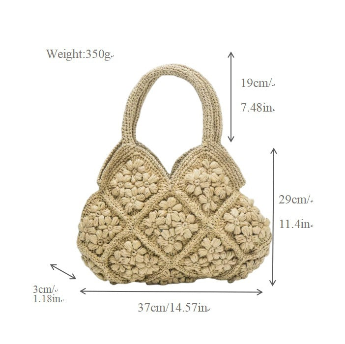 Handmade bag with floral motifs Kalsten