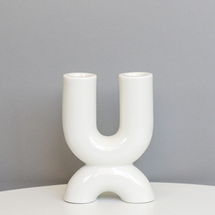Sculptural Ceramic Candle Holder Kalsten