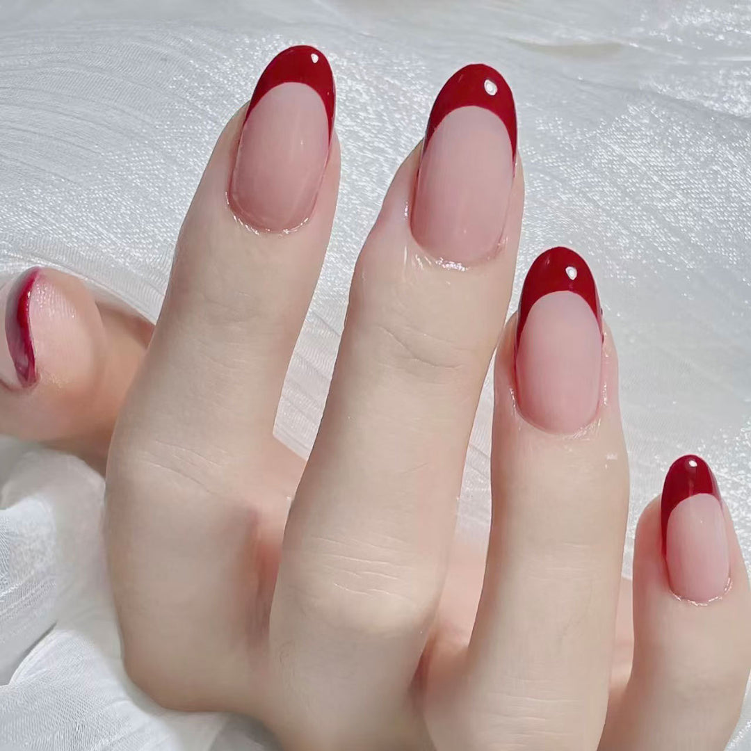 Elegant French Tip Nail Art Set