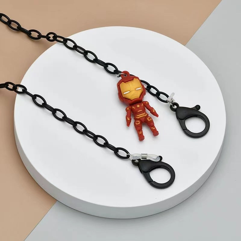 Playful glasses holder chain with figure pendant Kalsten