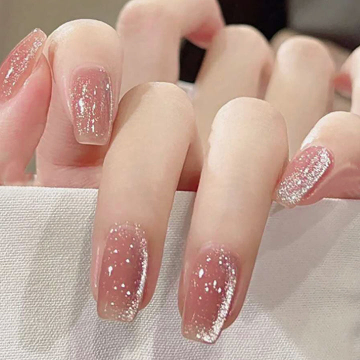 Glittery Glossy Press-On Nails
