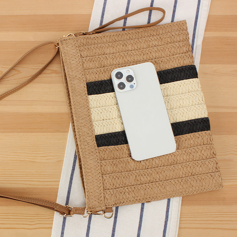 Elegant Shoulder Bag in Modern Striped Design Kalsten