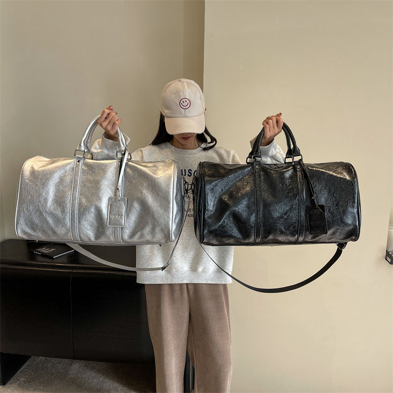 Premium Leather Weekend Duffle Bag