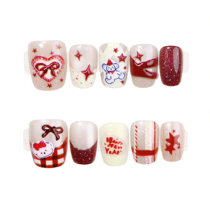 Festive Themed Press-On Nail Set Kalsten