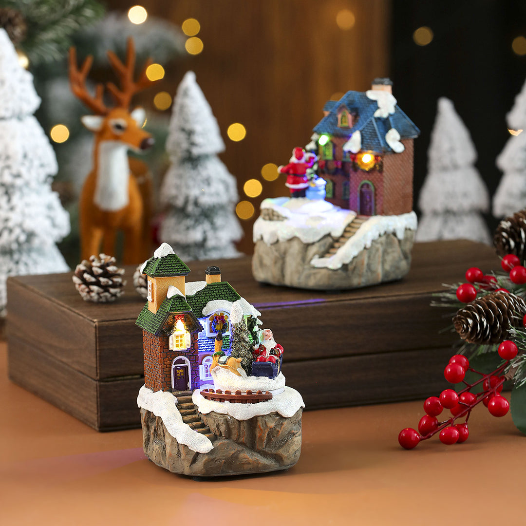 LED Illuminated Christmas Village House Decoration Kalsten