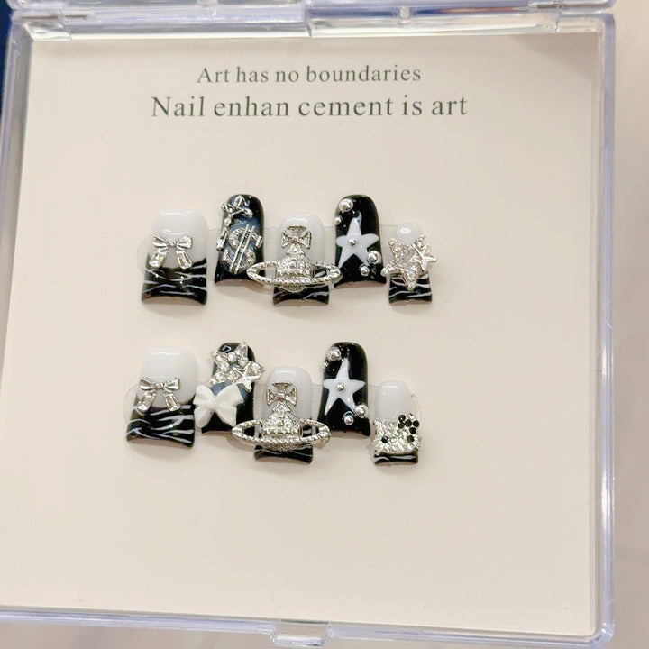 Decorative Rhinestone-Encrusted Nail Art Set