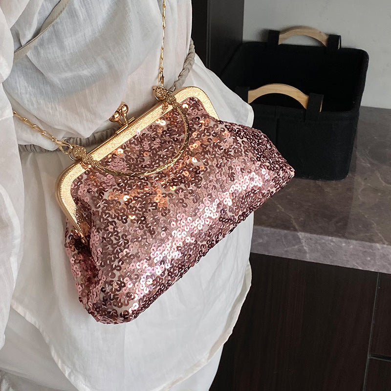 Elegant Sequined Evening Clutch
