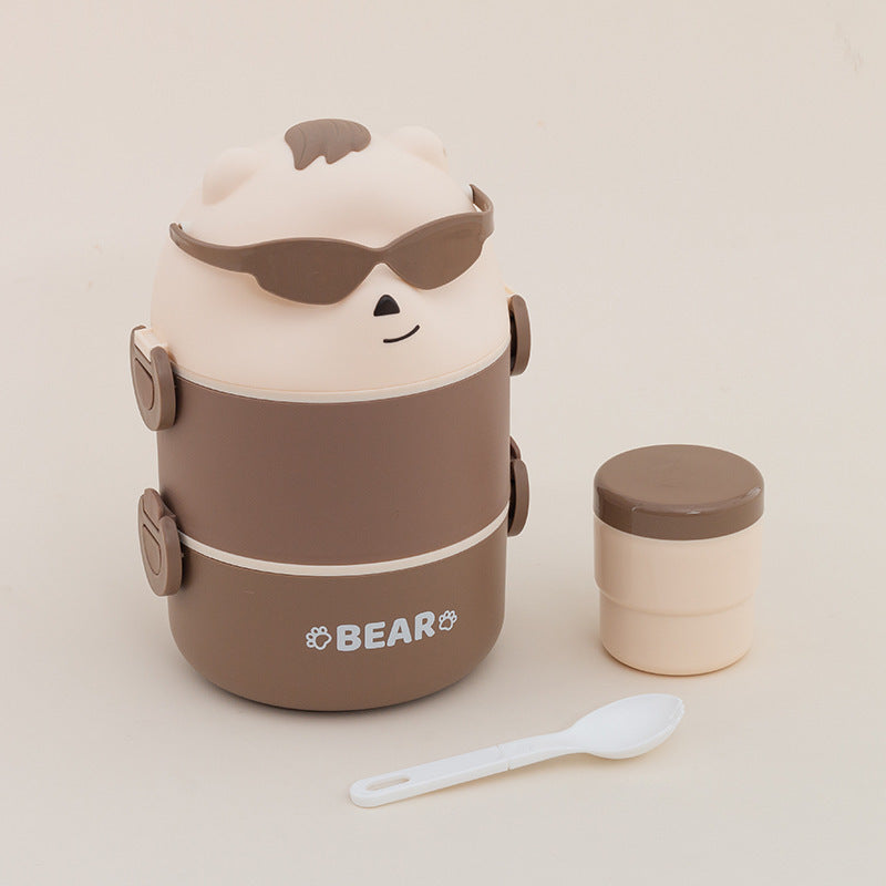 Cute Bear-Themed Portable Snack Container