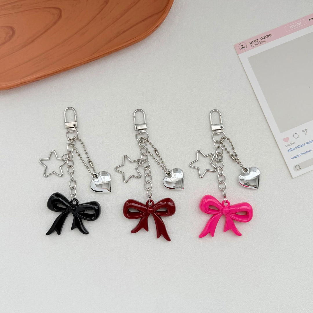 Playful Bow and Star Keychain Kalsten