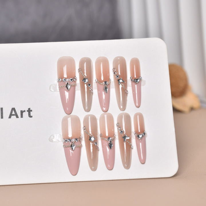 Glamorous Rhinestone-Embellished Press-On Nail Extensions Kalsten