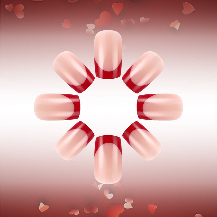 Heart-Embellished Press-On Nails Kalsten