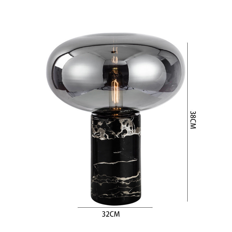 Elegant Glass Table Lamp with Marble Base