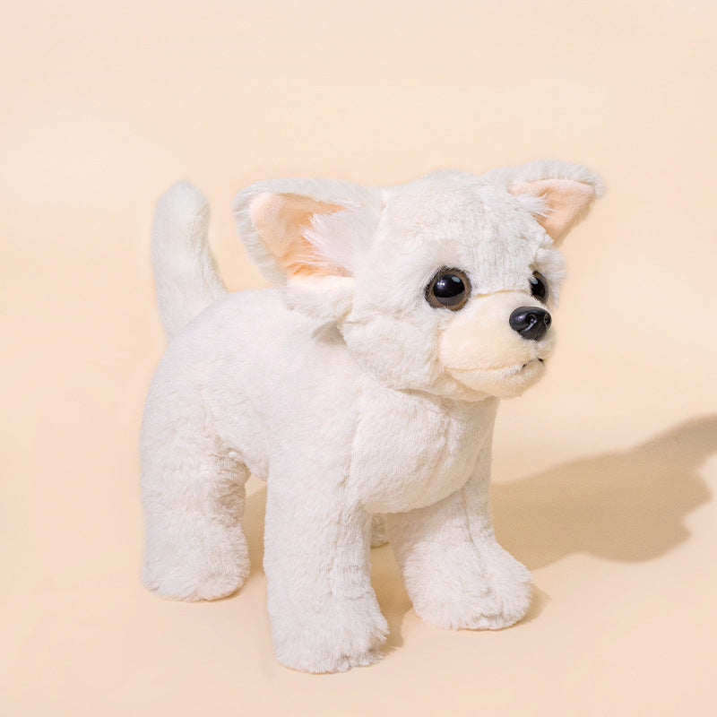Realistic Seated Border Collie Plush Toy with Long Soft Fur Kalsten