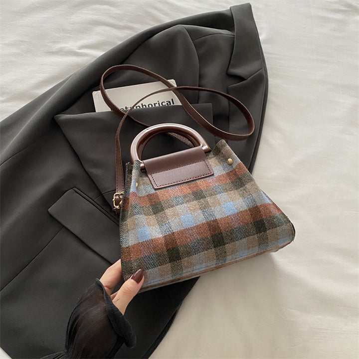 Plaid Structured Mini Handbag Kalsten
