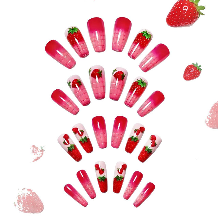 Strawberry-Themed Nail Art Designs Kalsten