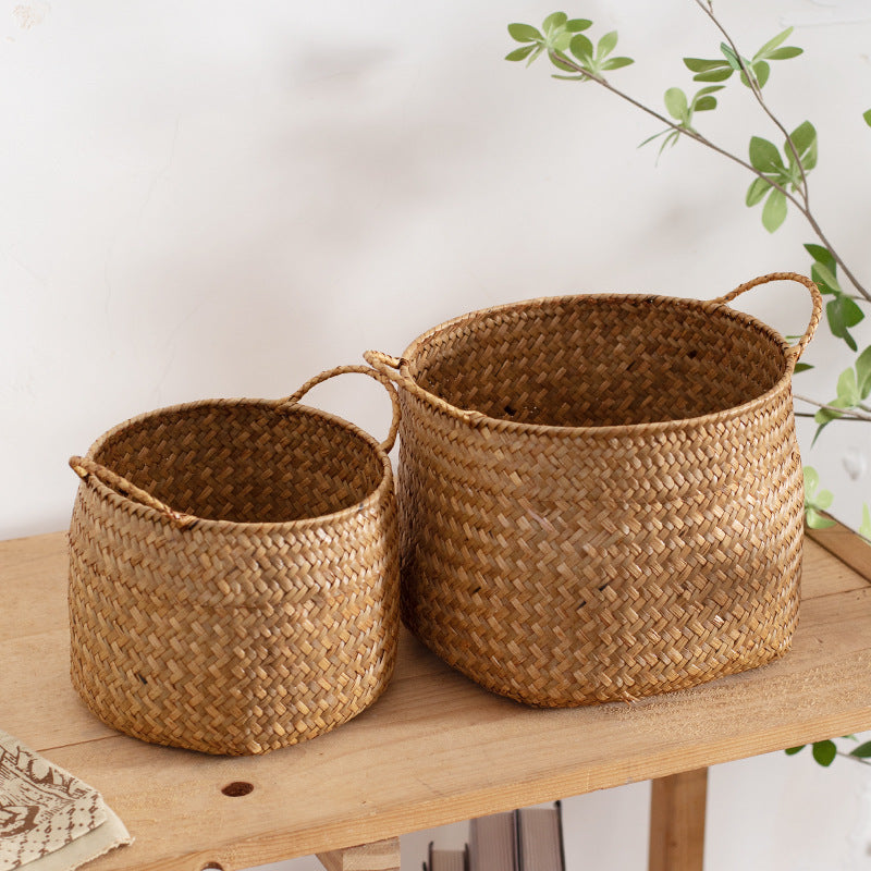 Unisex Stylish Storage Baskets made of Handwoven Natural Material Kalsten