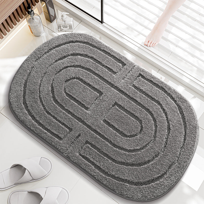 Plush Abstract Bath Mat Kalsten