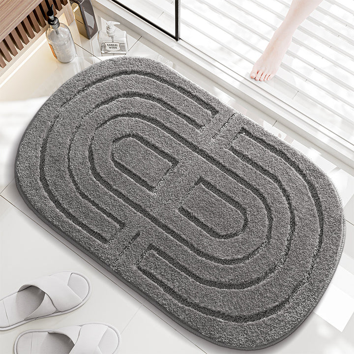 Plush Abstract Bath Mat Kalsten