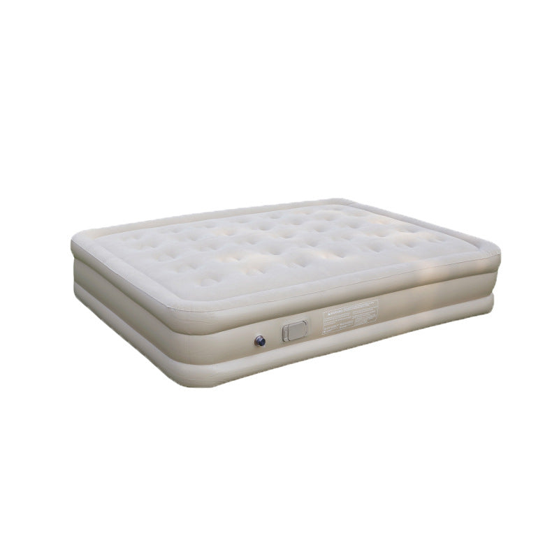 automatic inflate double flocked air mattress with integrated electric pump and raised edge comfort Kalsten