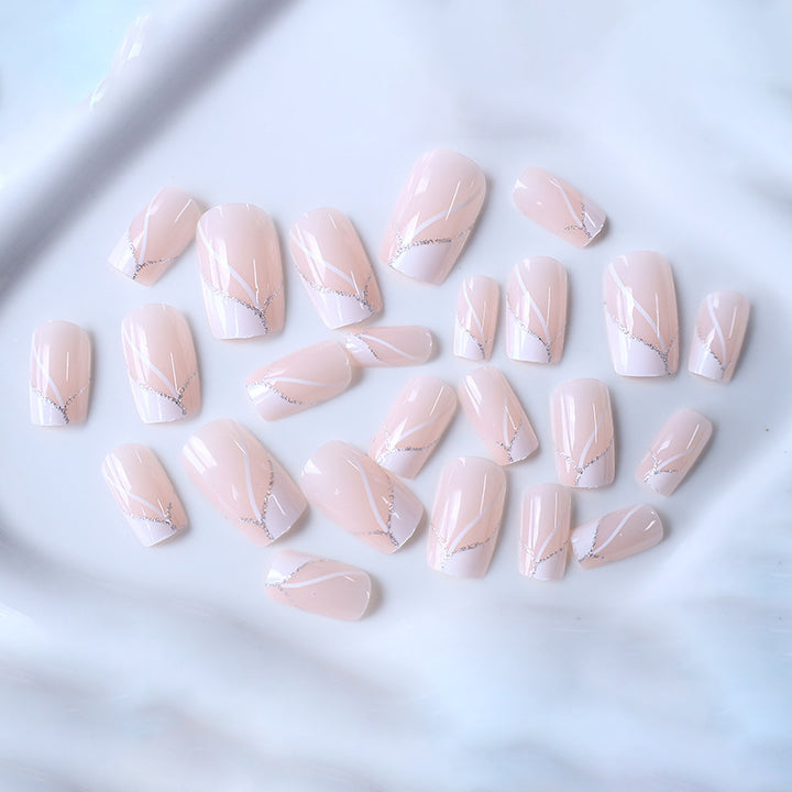 Premium French Tip Nail Enhancements Kalsten