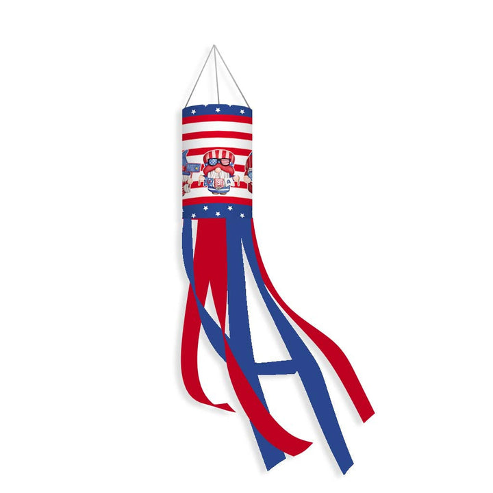 Unisex nan tubular windsock wind streamer with long ribbon tails and swivel hook Kalsten