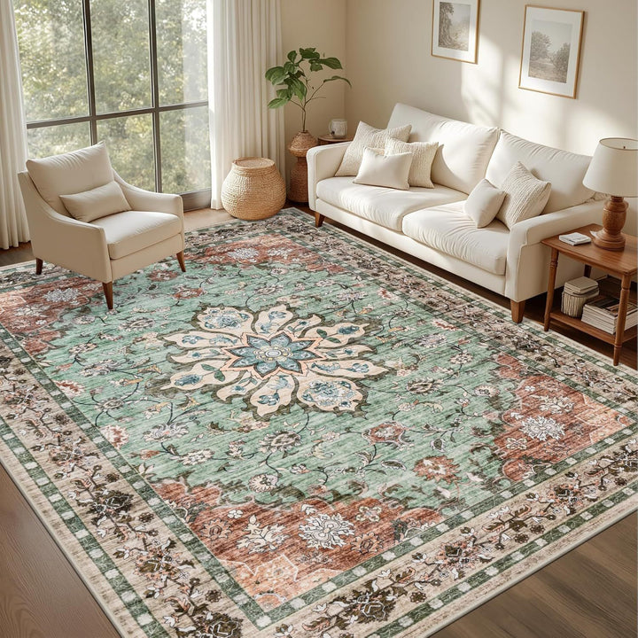 Vintage-Inspired Abstract Area Rug Kalsten