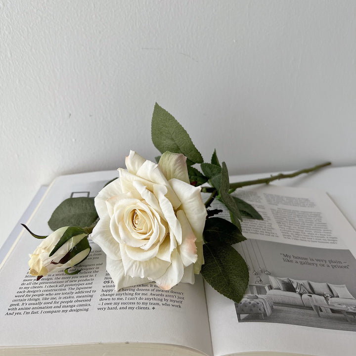 Lifelike Decorative Rose Stem